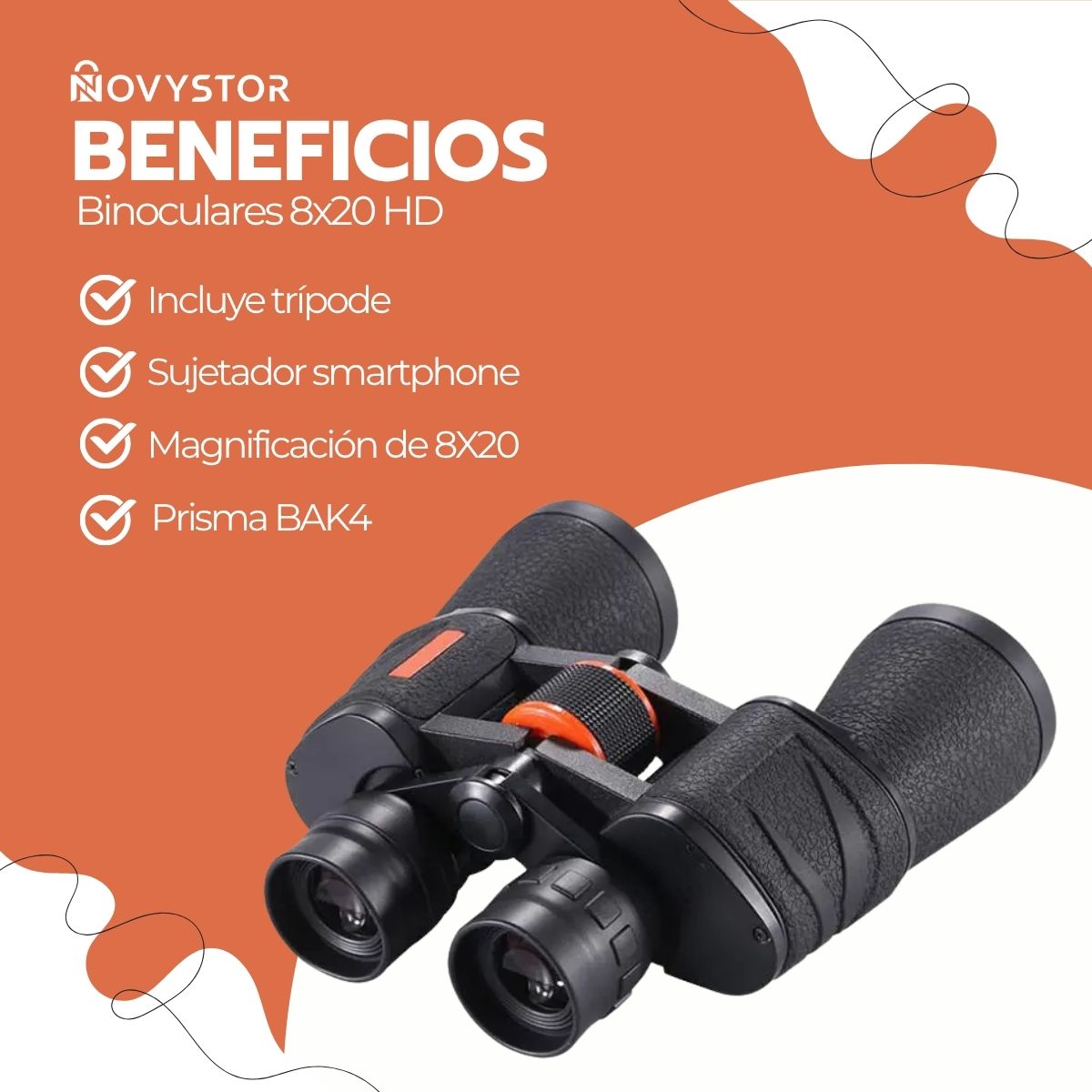 Binoculares 8x20 HD BAK4 Waterproof FMC Alta Calidad
