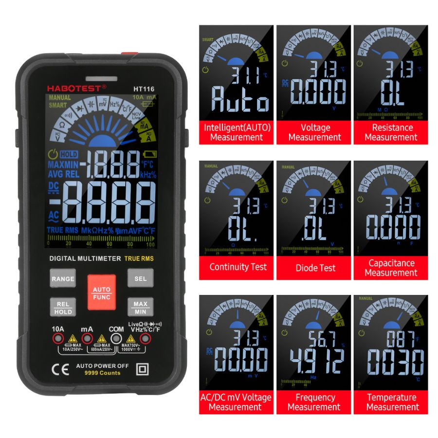 Multímetro Digital Portátil Multitester Ht116