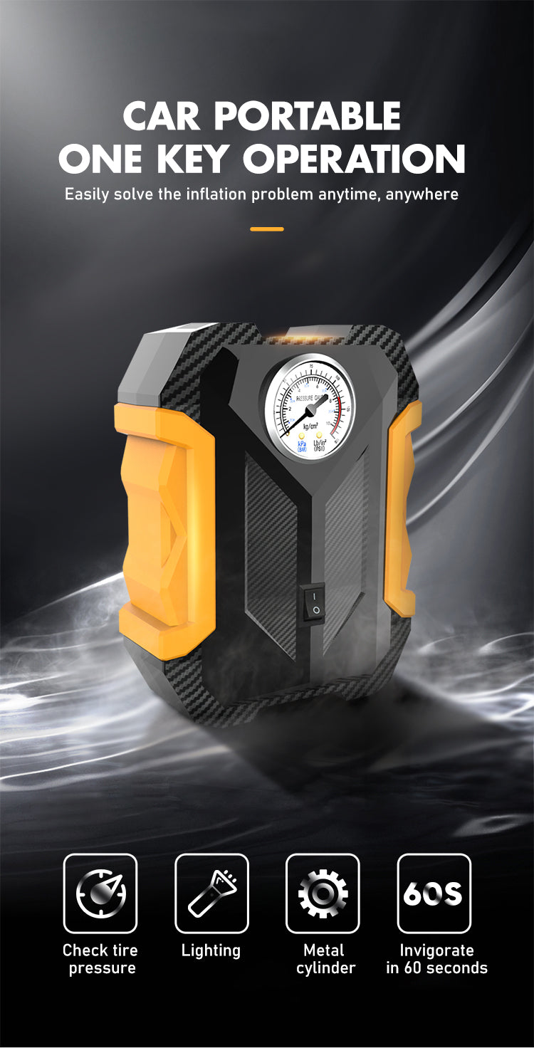 Compresor De Aire Portátil Análogo 12v Todo Neumático