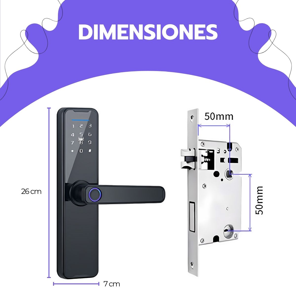 Cerradura Digital Inteligente App Wifi, huella y Clave