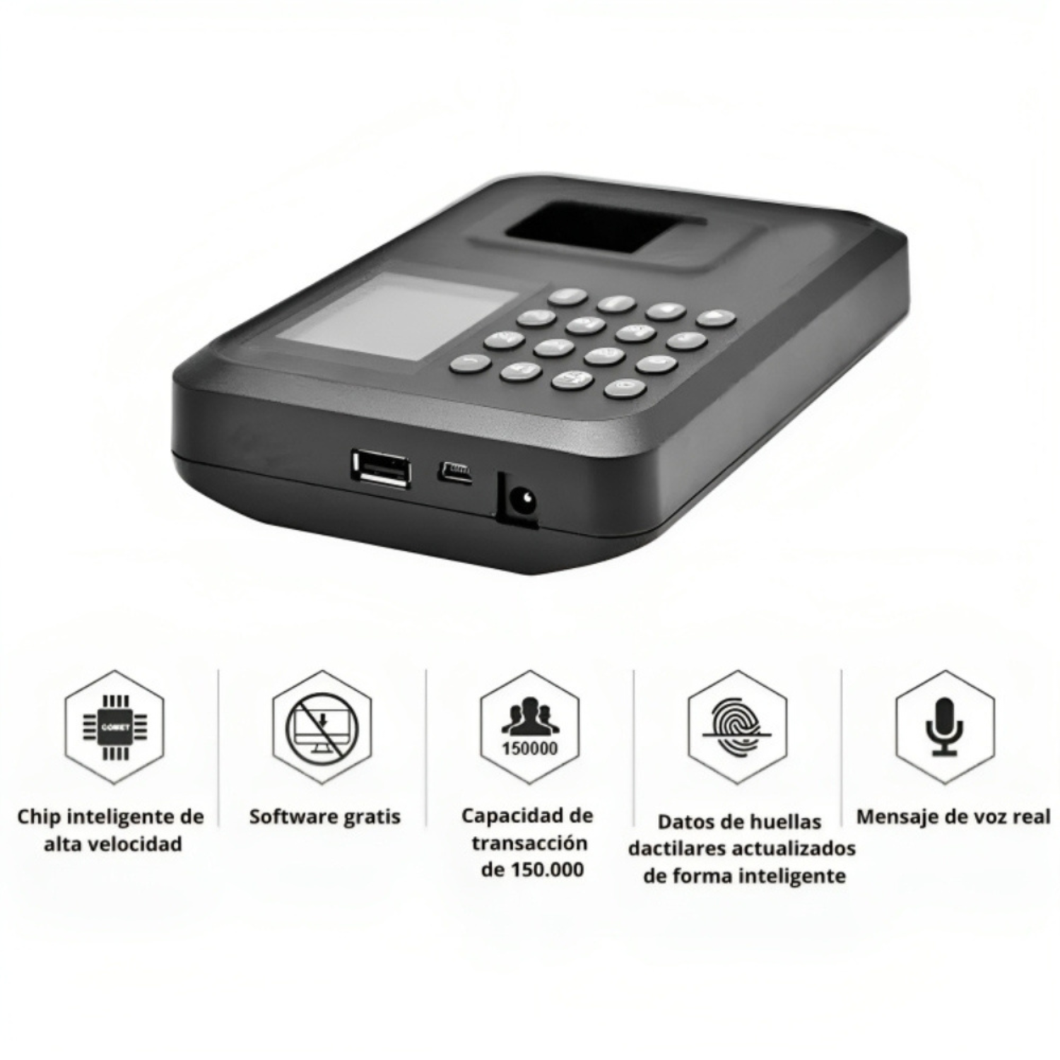 Reloj Control Asistencia Huella Digital Biométrico SXC-08049