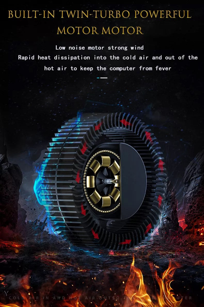 Base Ventilador Pc Gamer Turbo Cooler RGB