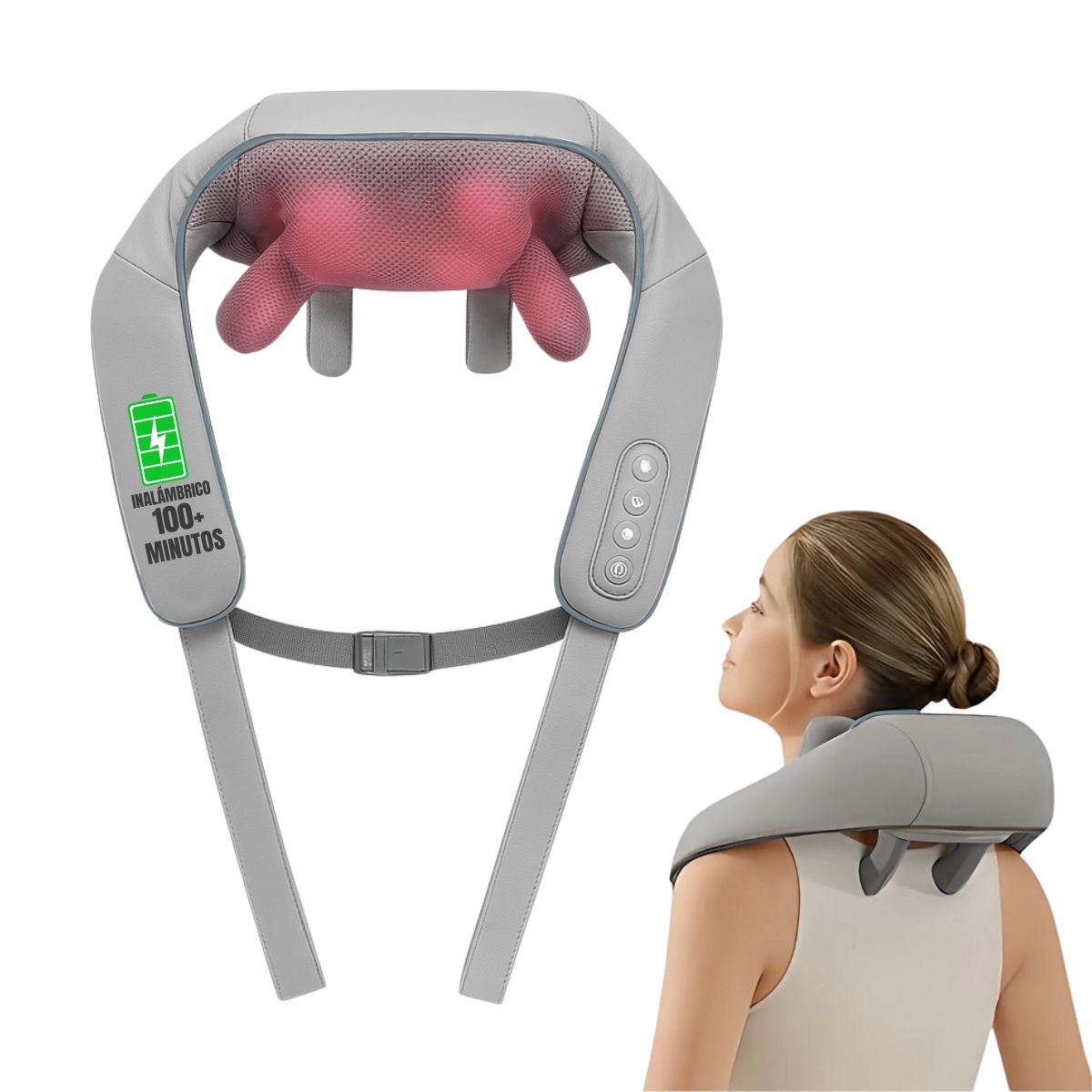 Masajeador Inalámbrico Para Cuello y Cervical con Calor