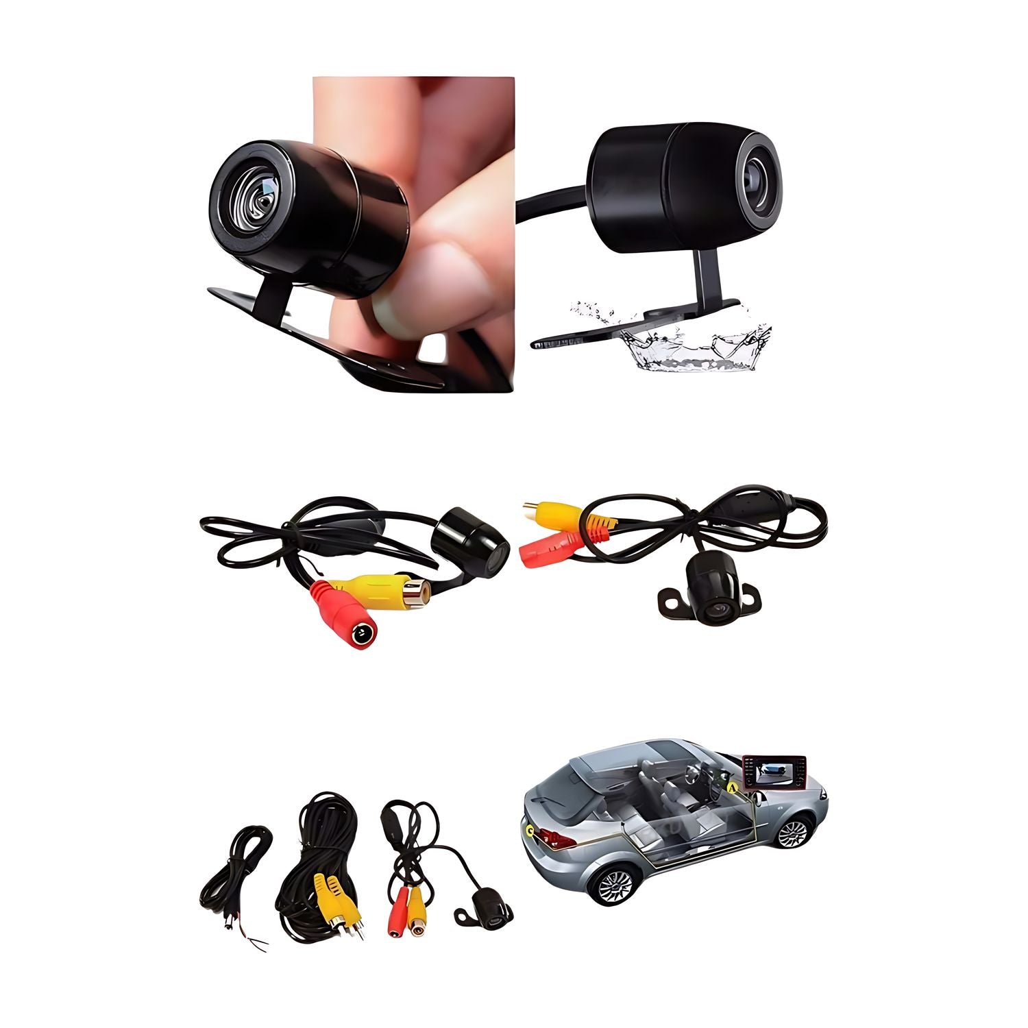 Camara De Reversa Universal Con 4 Led Vision Nocturna Hd