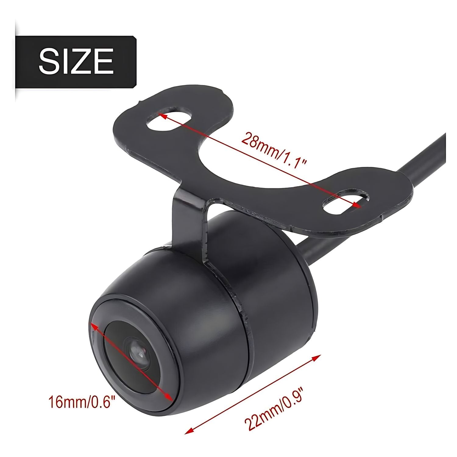 Camara De Reversa Universal Con 4 Led Vision Nocturna Hd