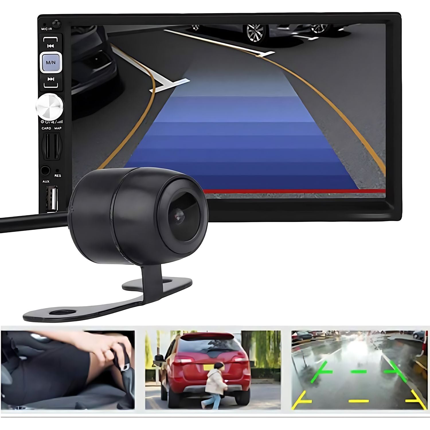 Camara De Reversa Universal Con 4 Led Vision Nocturna Hd