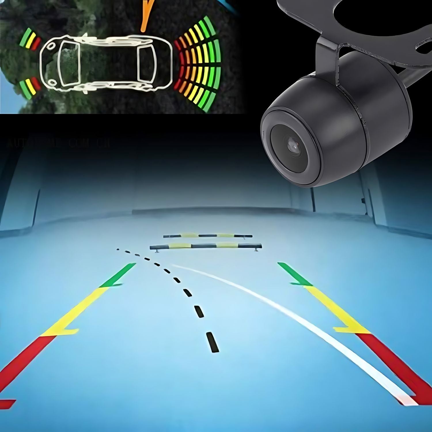 Camara De Reversa Universal Con 4 Led Vision Nocturna Hd