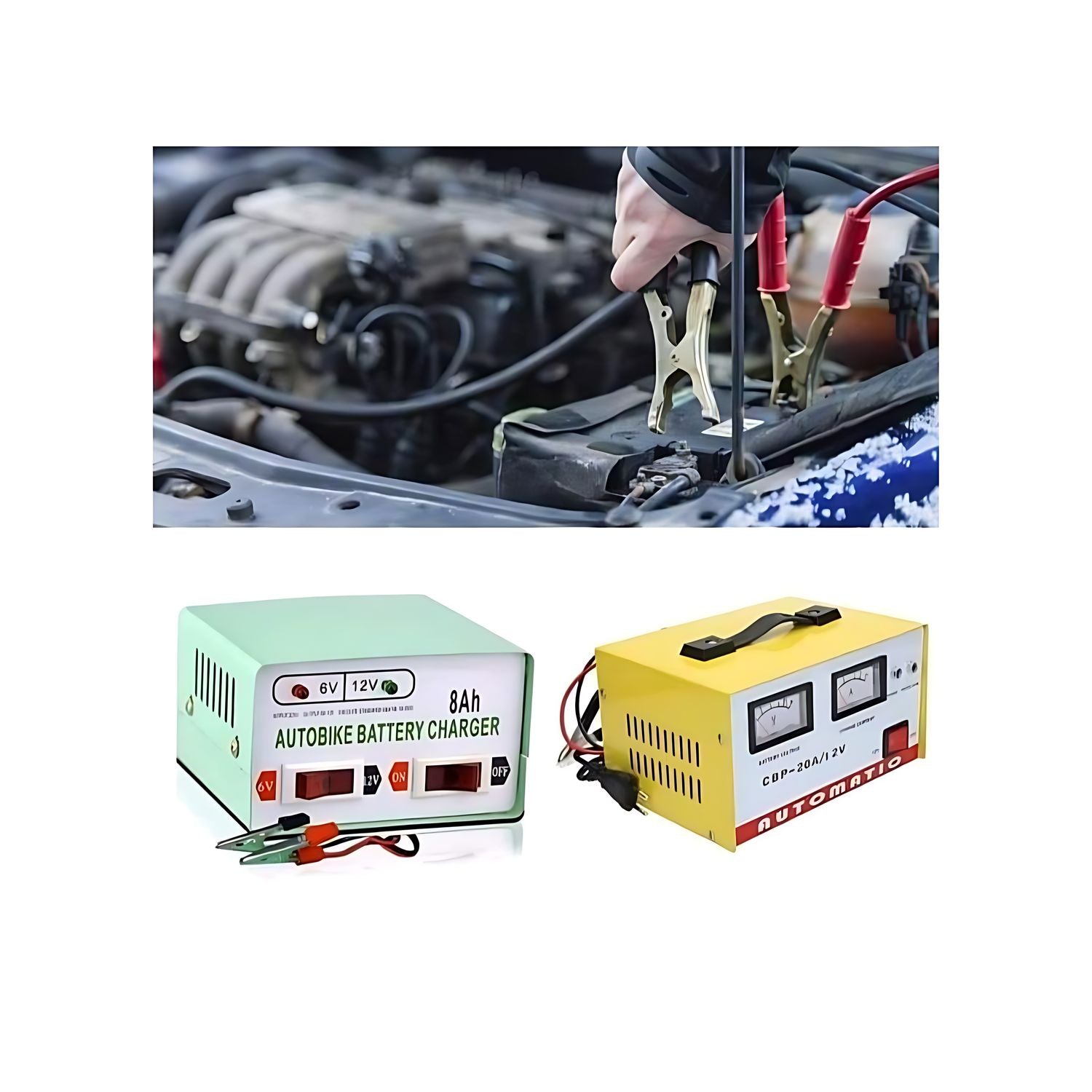 Cargador De Bateria Para Autos Y Motos 12v / 6v - 8ah