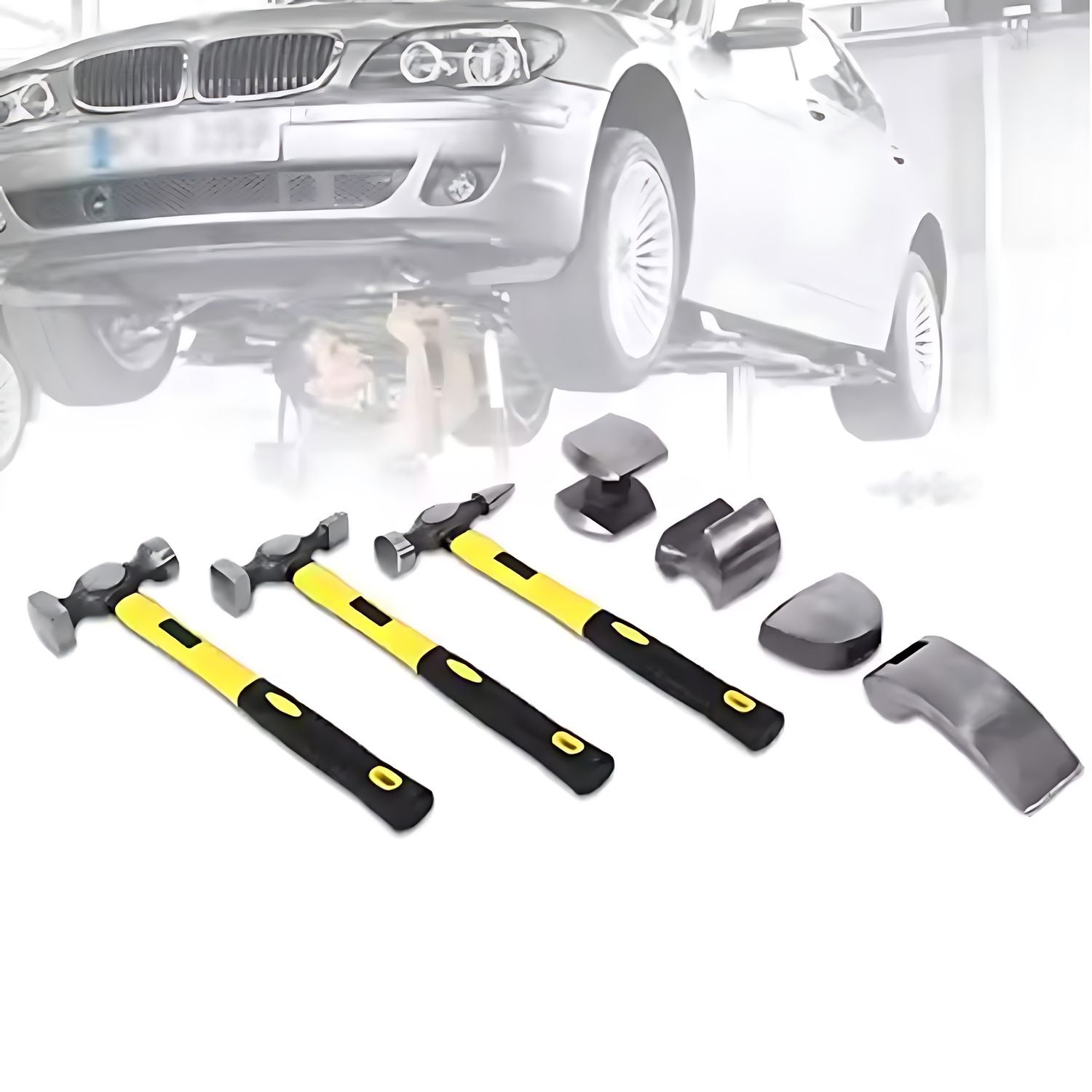 Kit Desabollador Martillo Set 7 Piezas Reparación Carrocería