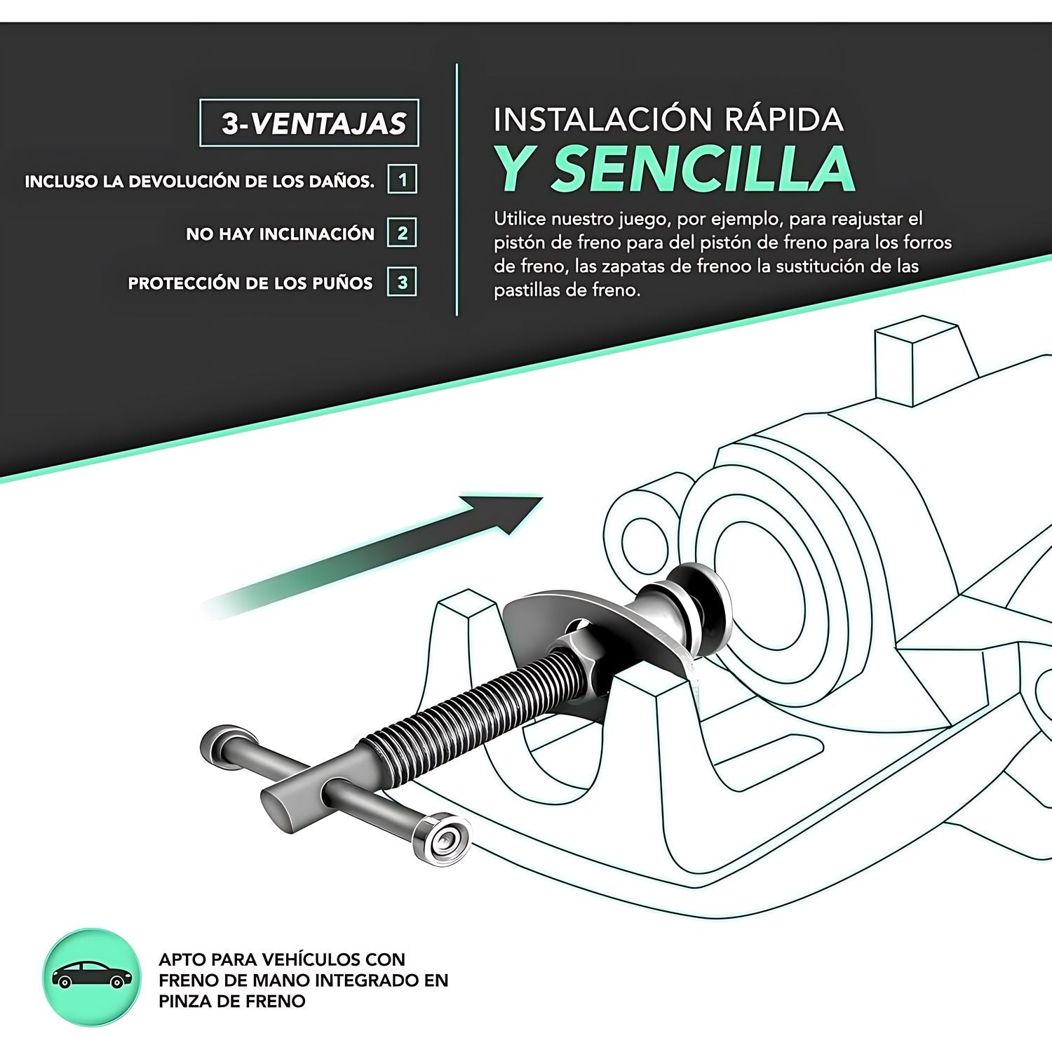Kit De Reparación Comprimidor De Pistón De Caliper 21 Piezas