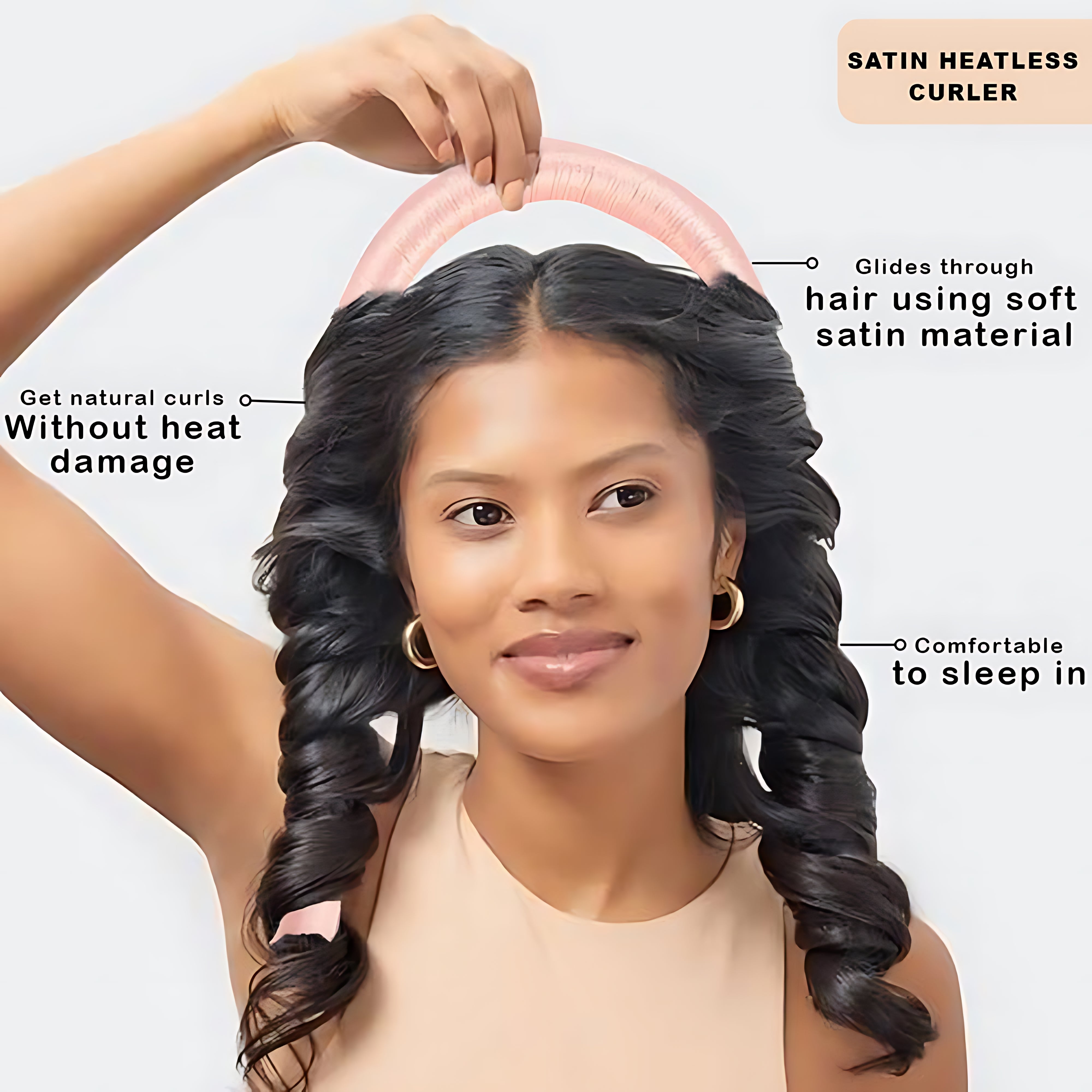 Onduladora Rizadora De Seda Ondas Sin Calor Para Cabello