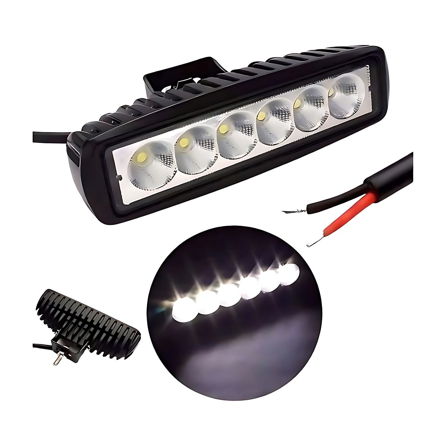 Pack X2 Focos led Auto 18w Neblineros 4x4 Barra Led