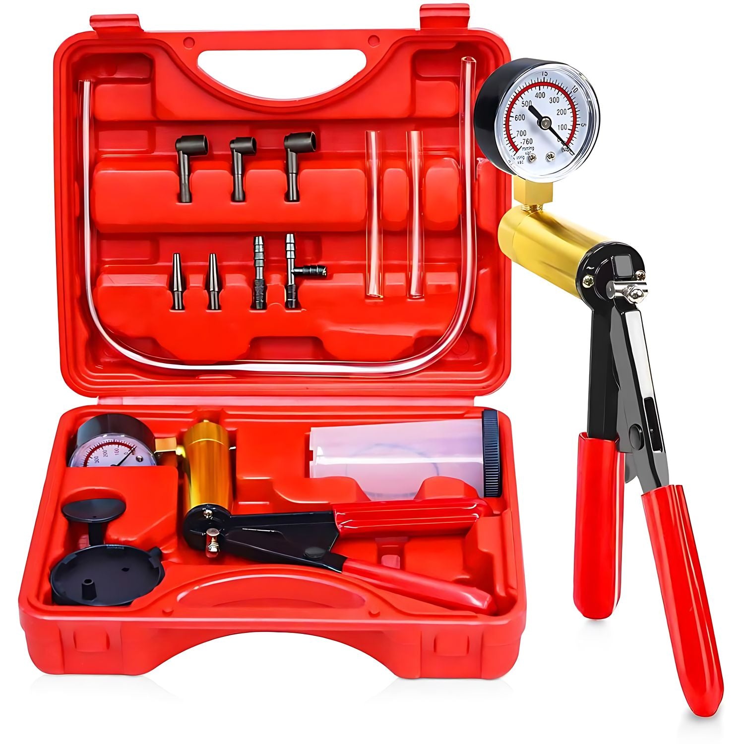 Kit Medidor de Bomba de Vacío Manual y Purgador de Frenos