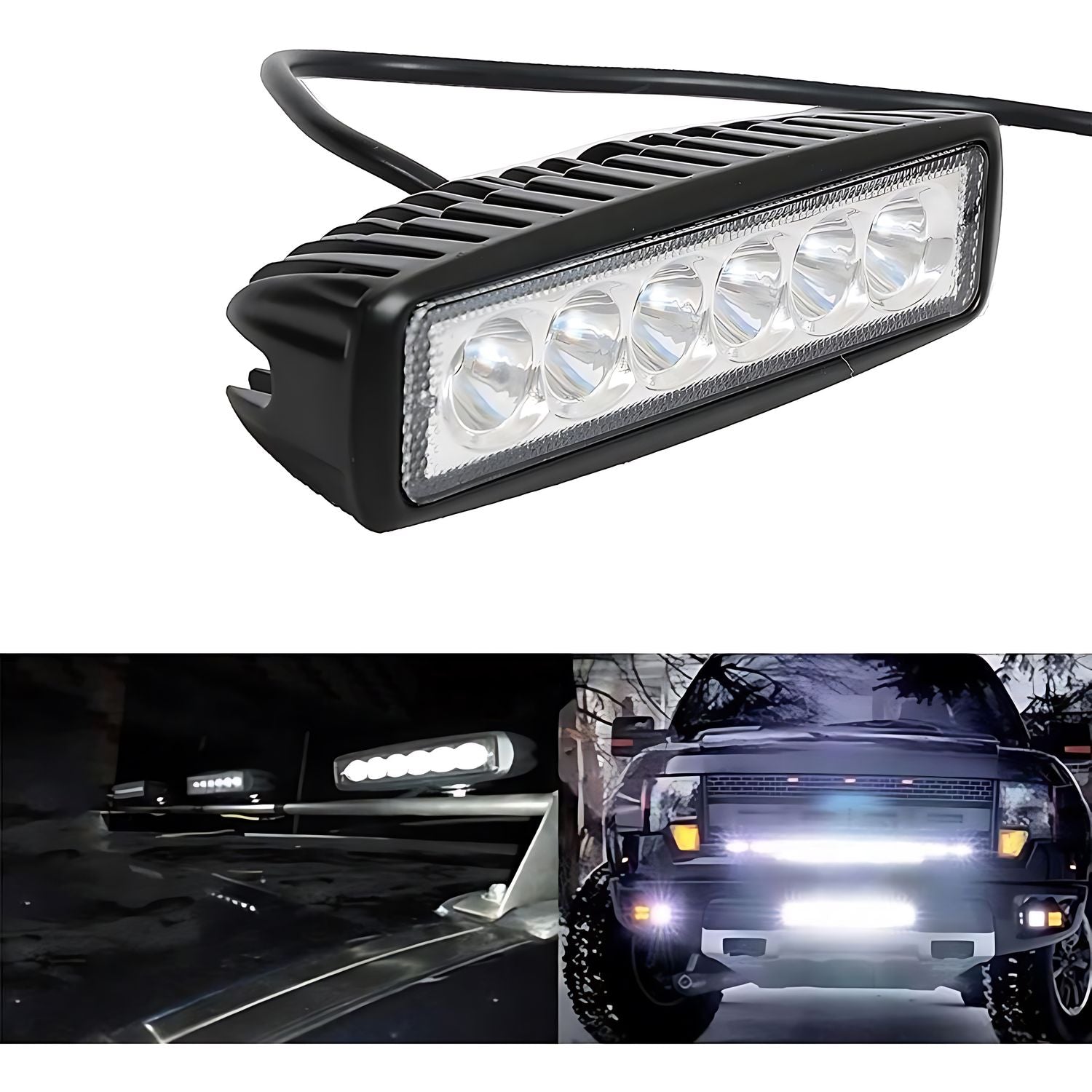 Pack X4 Focos led Auto 18w Neblineros 4x4 Barra Led