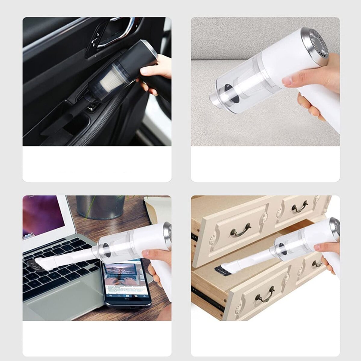 Kit Aspiradora Pistola Portátil Inalámbrica Auto Hogar 120w