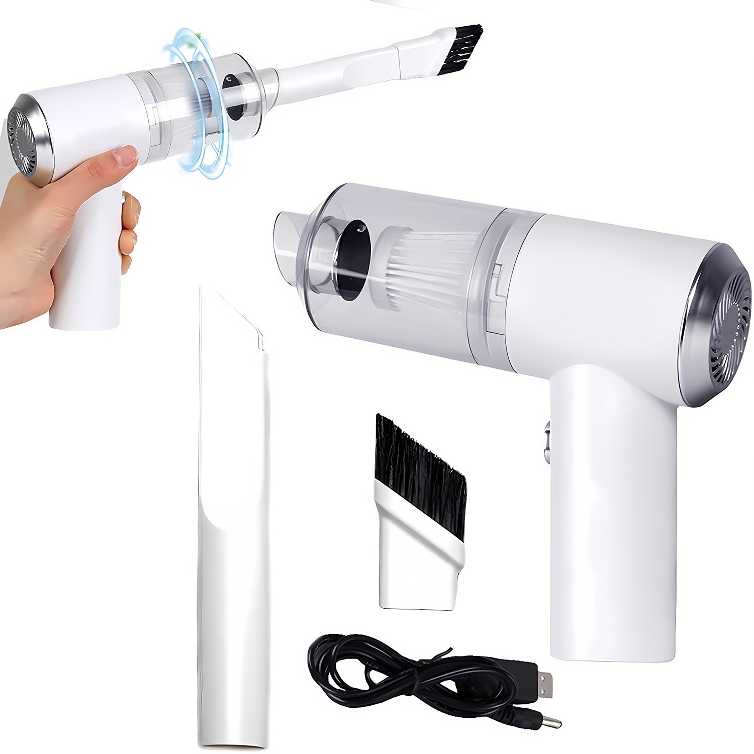 Kit Aspiradora Pistola Portátil Inalámbrica Auto Hogar 120w