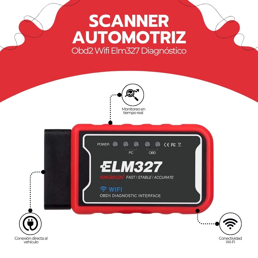 Escáner Automotriz Obd2 Wifi Elm327 Diagnóstico Auto