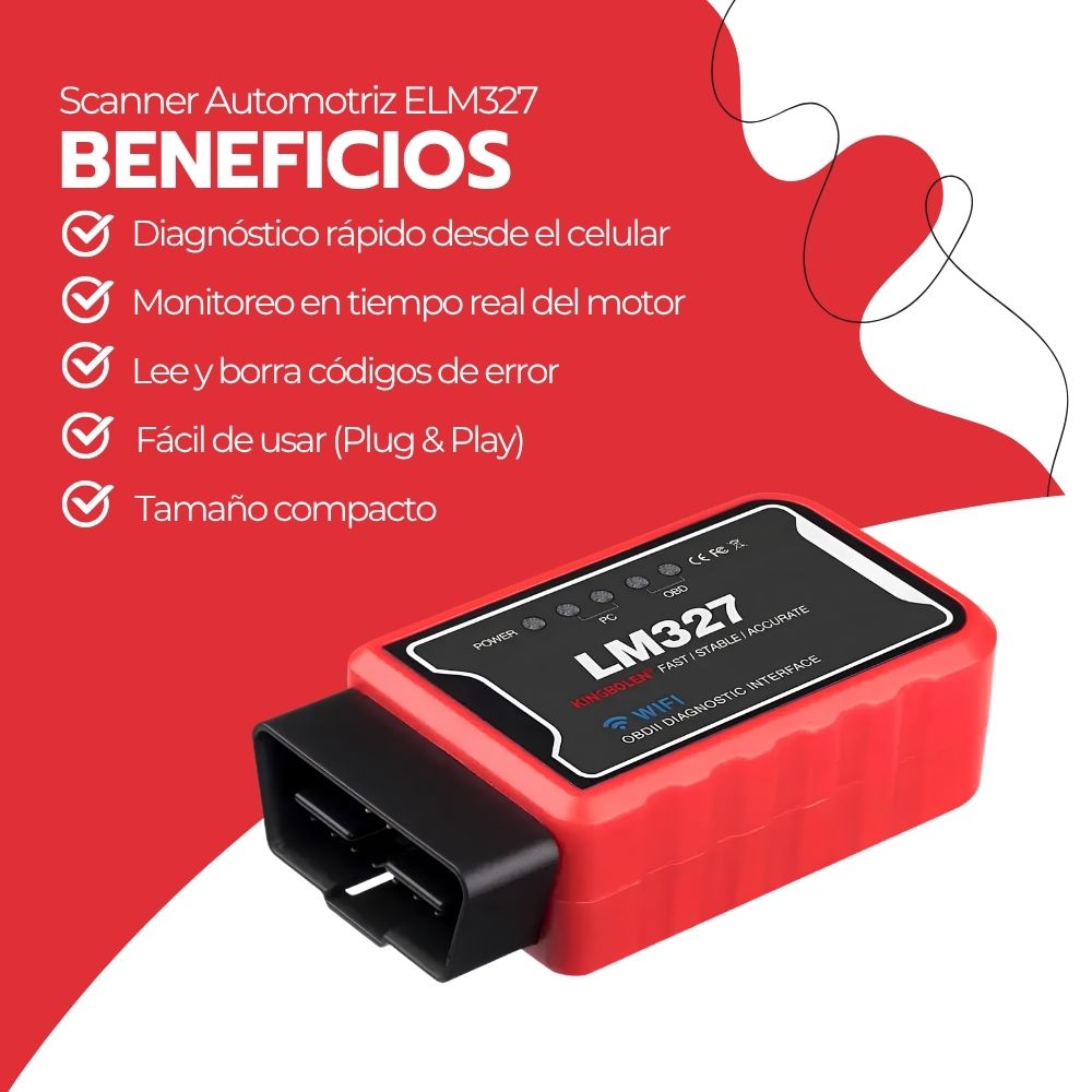 Escáner Automotriz Obd2 Wifi Elm327 Diagnóstico Auto