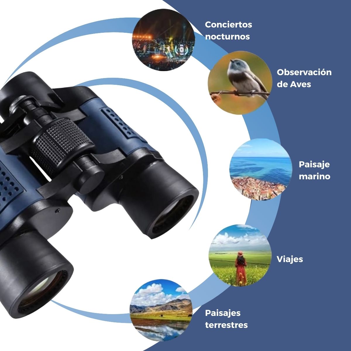 Binoculares Profesionales 60x60 Caza Binocular 1000m Pro