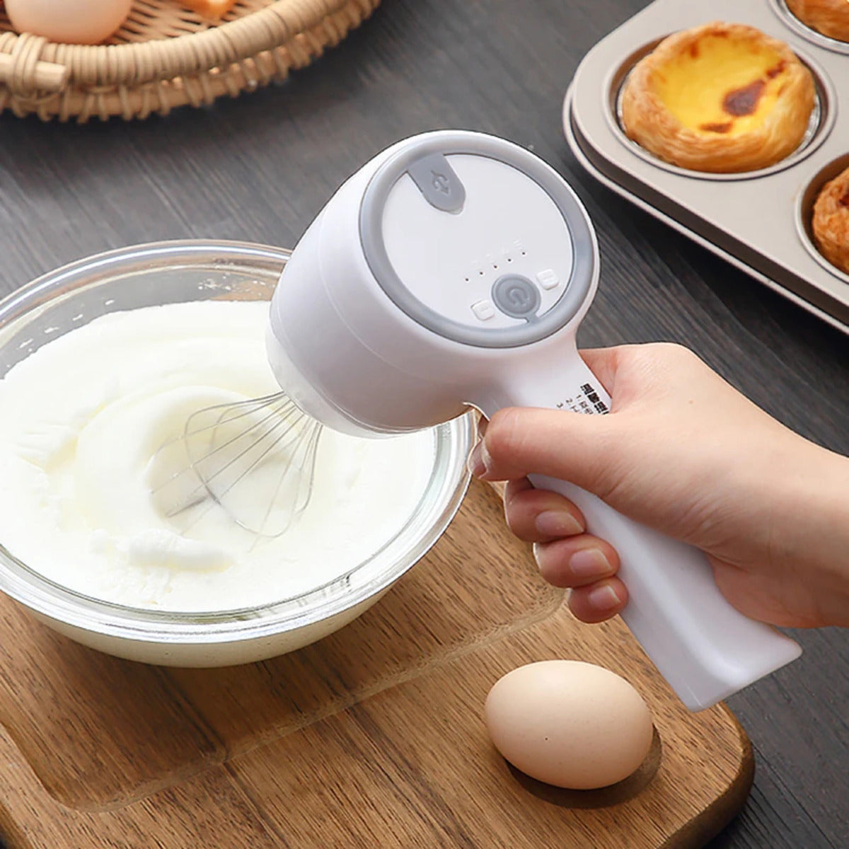 Batidora De Mano Electrica Inalámbrica Recargable Ligera