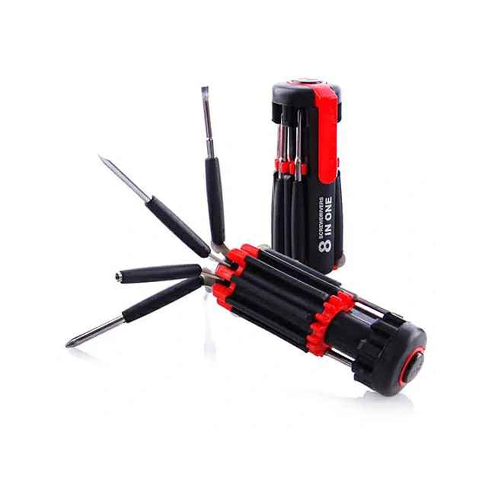 Desatornillador Multiuso 8 en 1 Con Linterna Led
