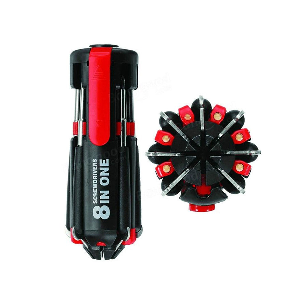 Desatornillador Multiuso 8 en 1 Con Linterna Led