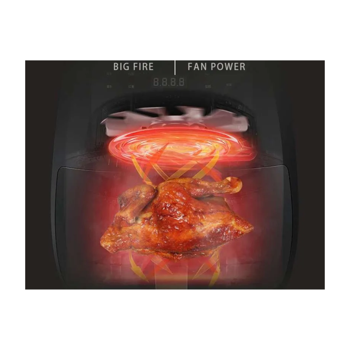 Freidora De Aire 6 Litros Pantalla Táctil Moderna 2400 W