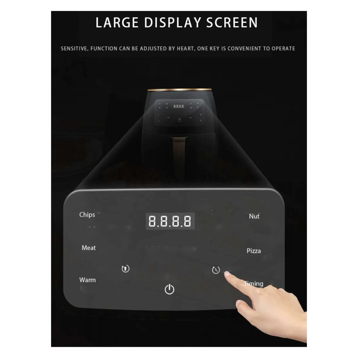 Freidora De Aire 6 Litros Pantalla Táctil Moderna 2400 W