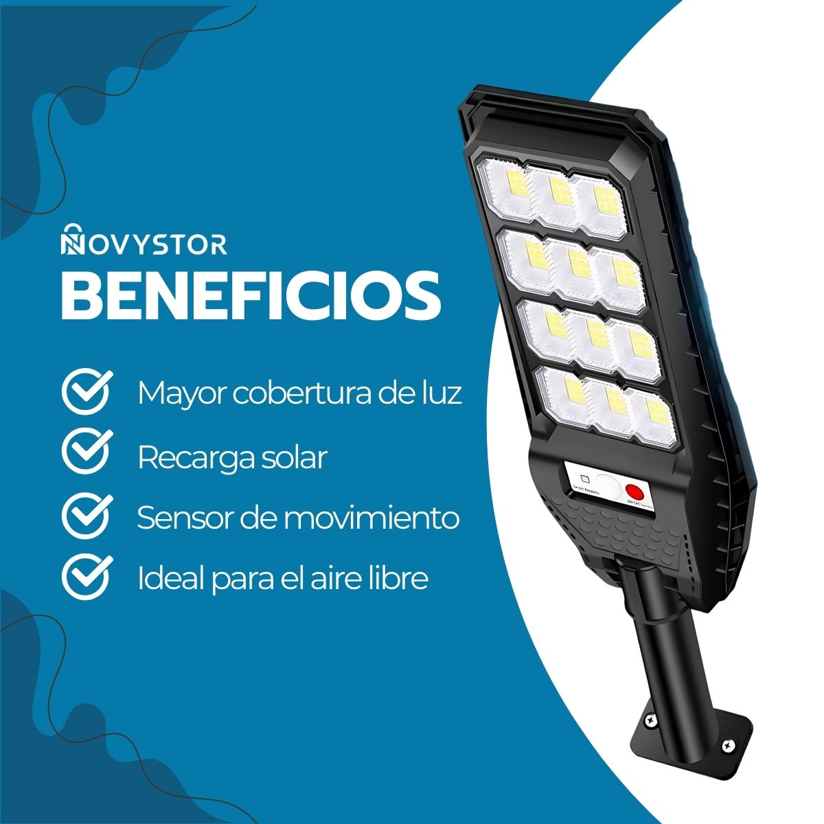 Foco LED Solar 300W Exterior IP67 Sensor de Movimiento