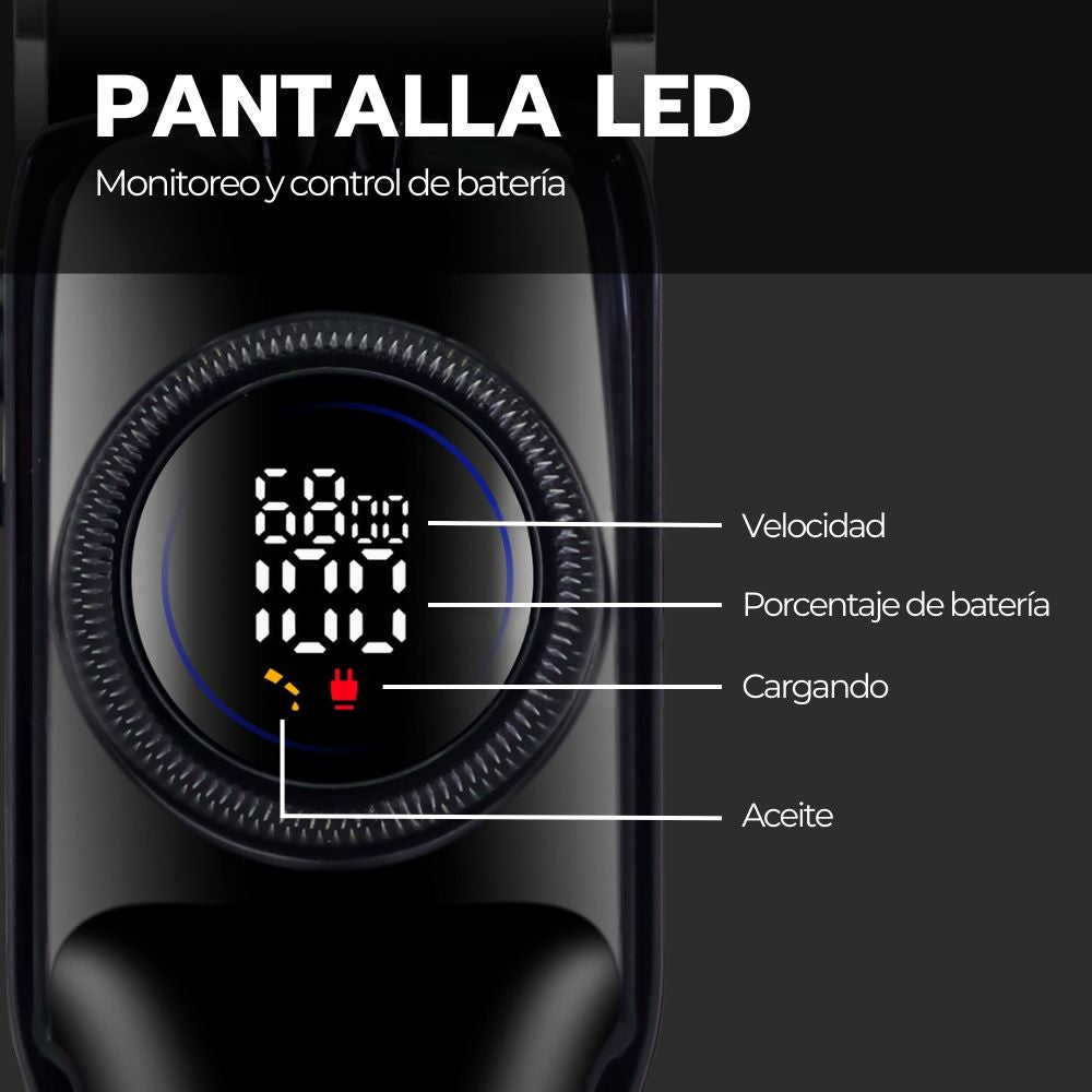 Cortadora De Pelo Digital Pantalla LCD Recargable USB Pro
