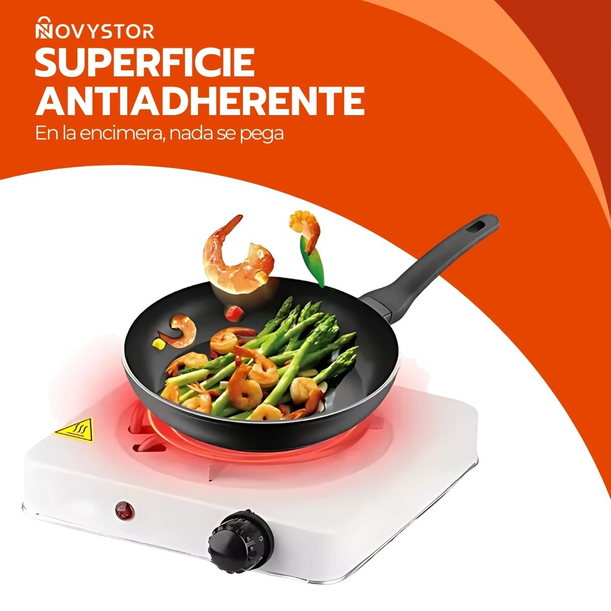 Cocinilla Eléctrica Portátil 1 Plato 155mm Acero Inox