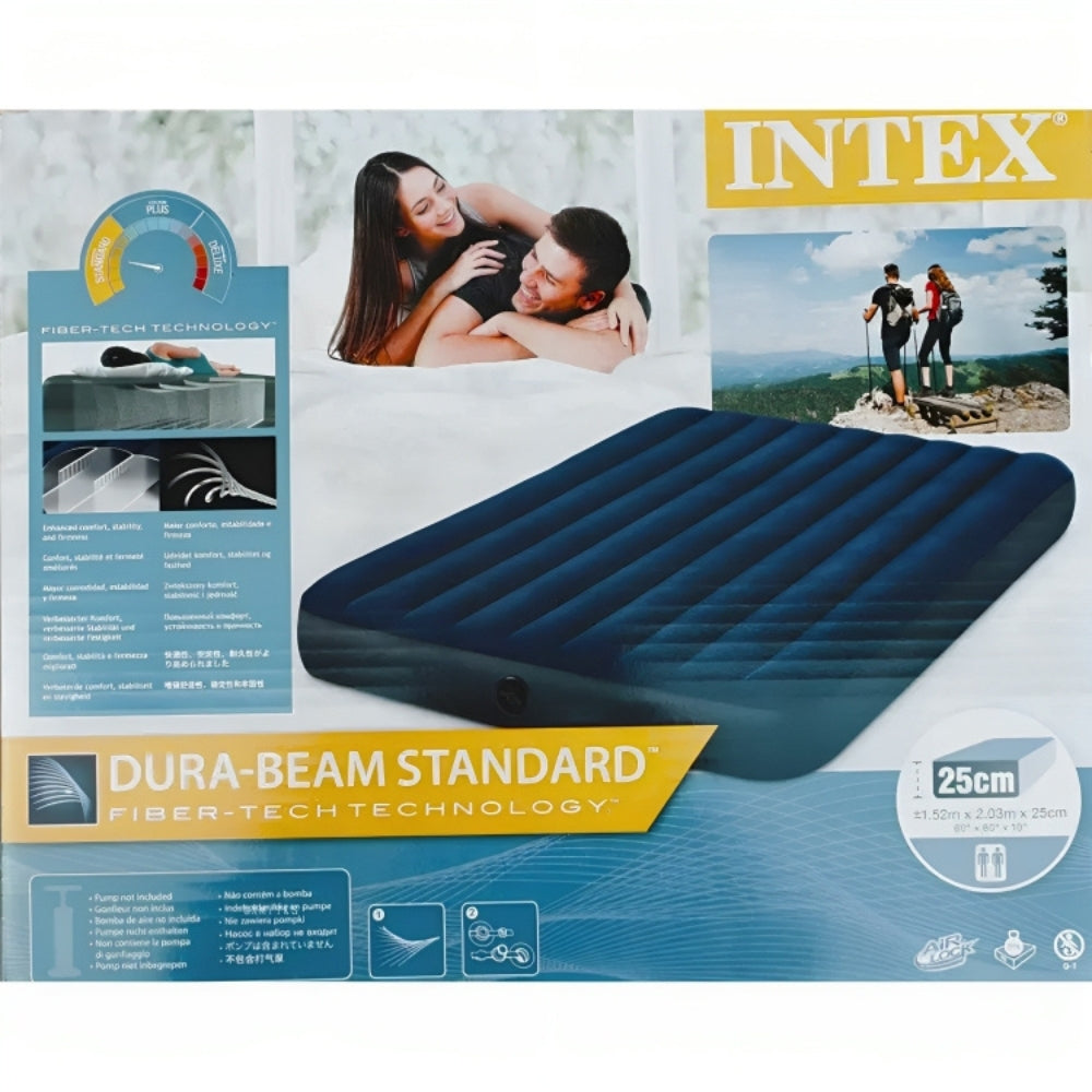 Colchón Inflable 2 Plazas Intex Camping Dura Beam Standar