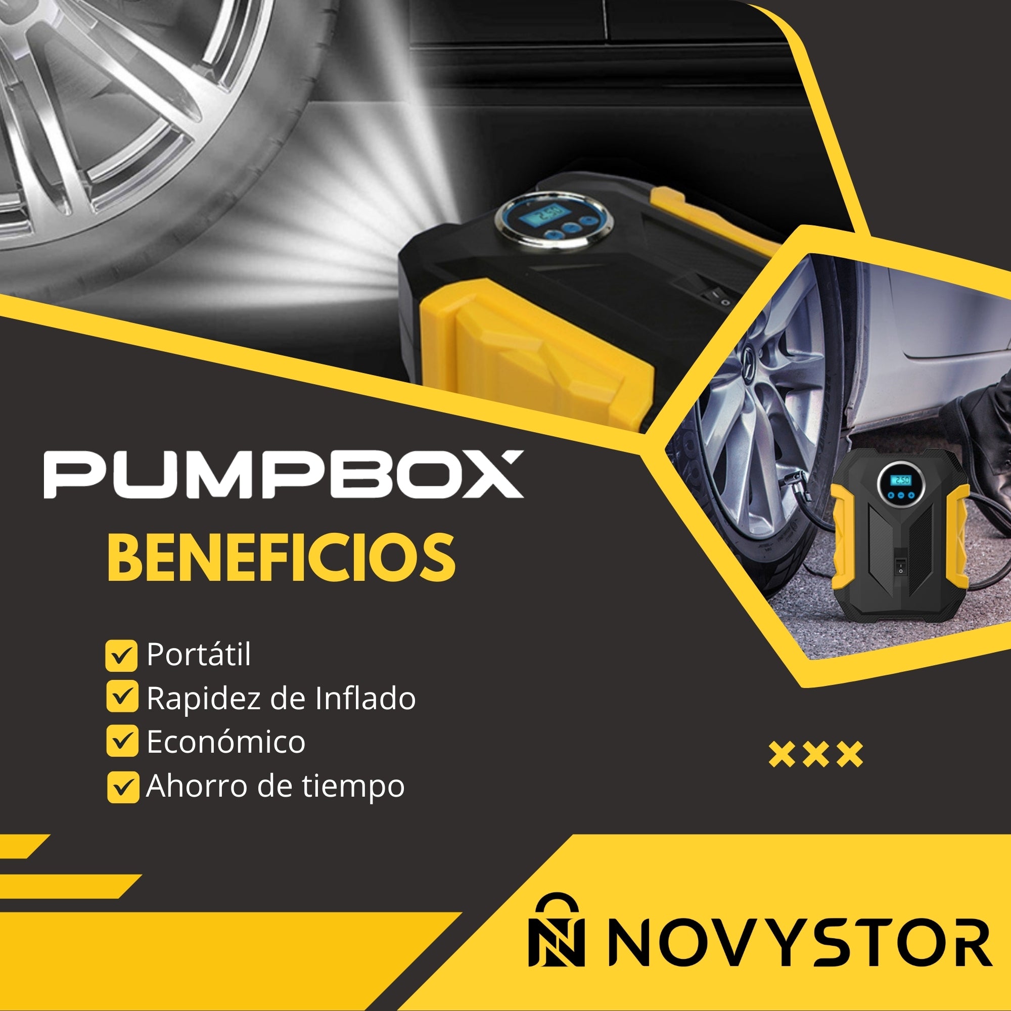 Compresor De Aire Portátil Digital 12v Todo Neumático