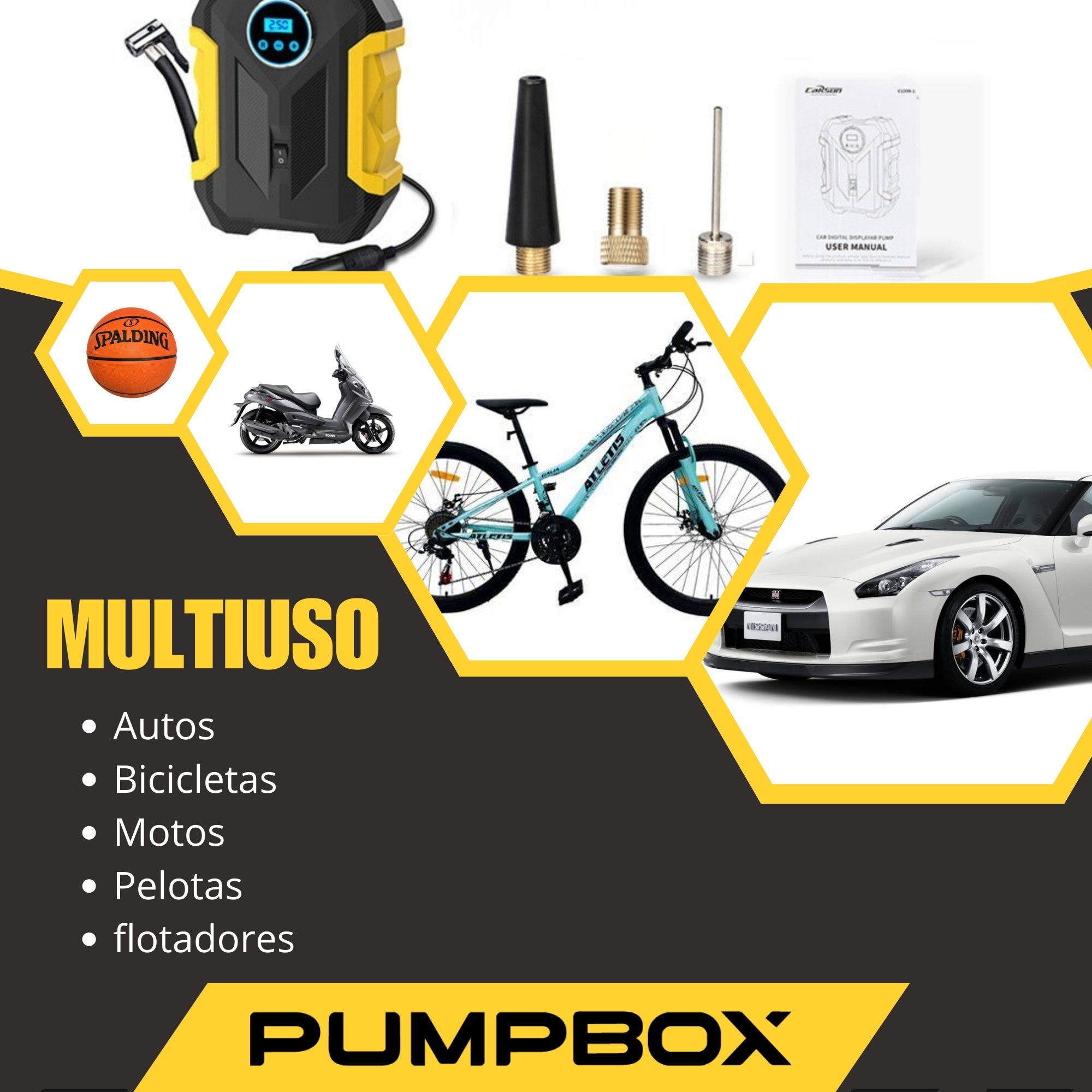 Compresor De Aire Portátil Digital 12v Todo Neumático