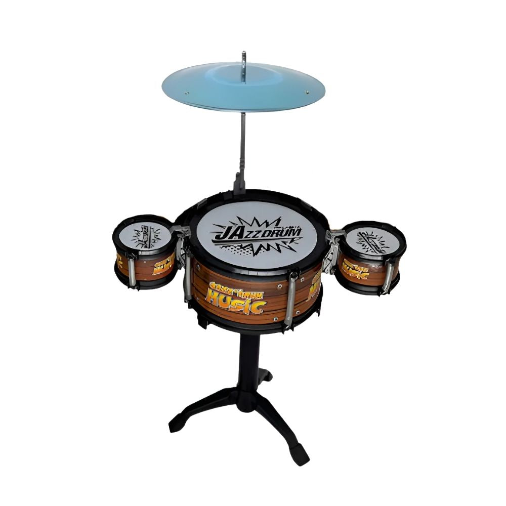 Batería Infantil de 3 Tambores con Platillo y Banquito