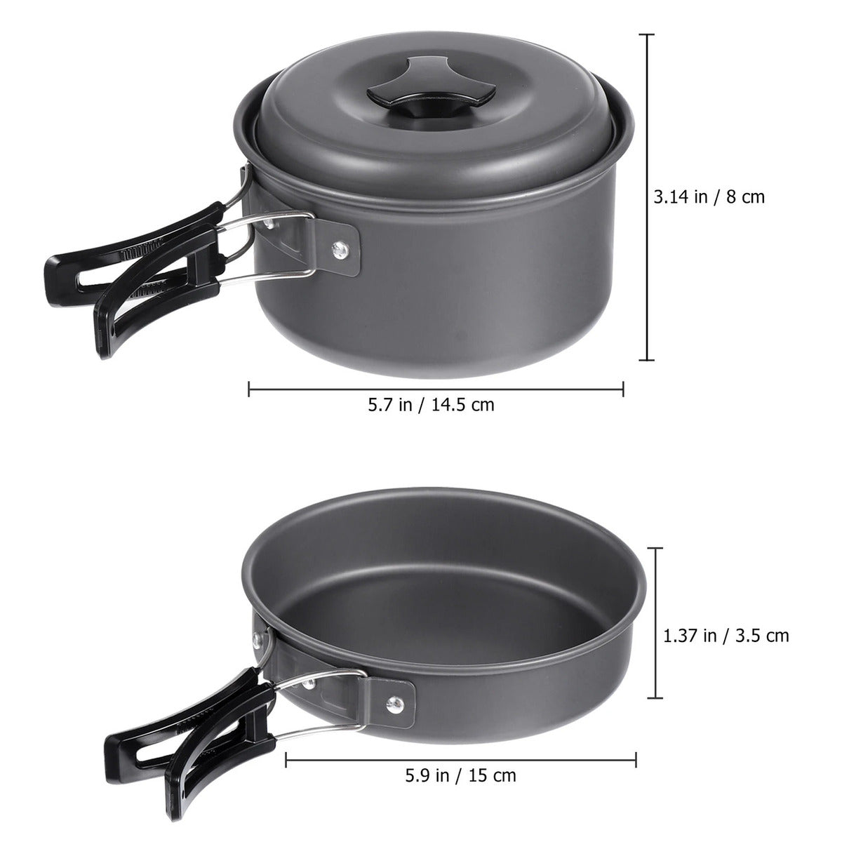 Set Ollas Camping 5 piezas Cocinilla