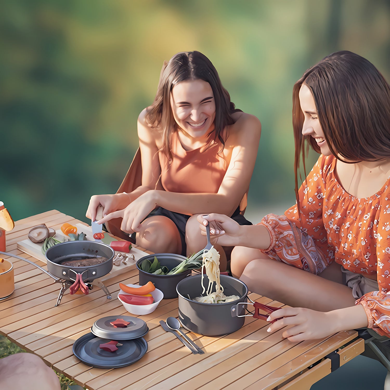 Set Ollas Camping 5 piezas Cocinilla
