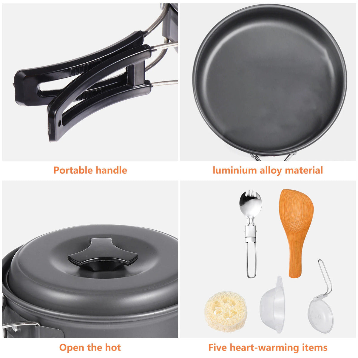 Set Ollas Camping 5 piezas Cocinilla