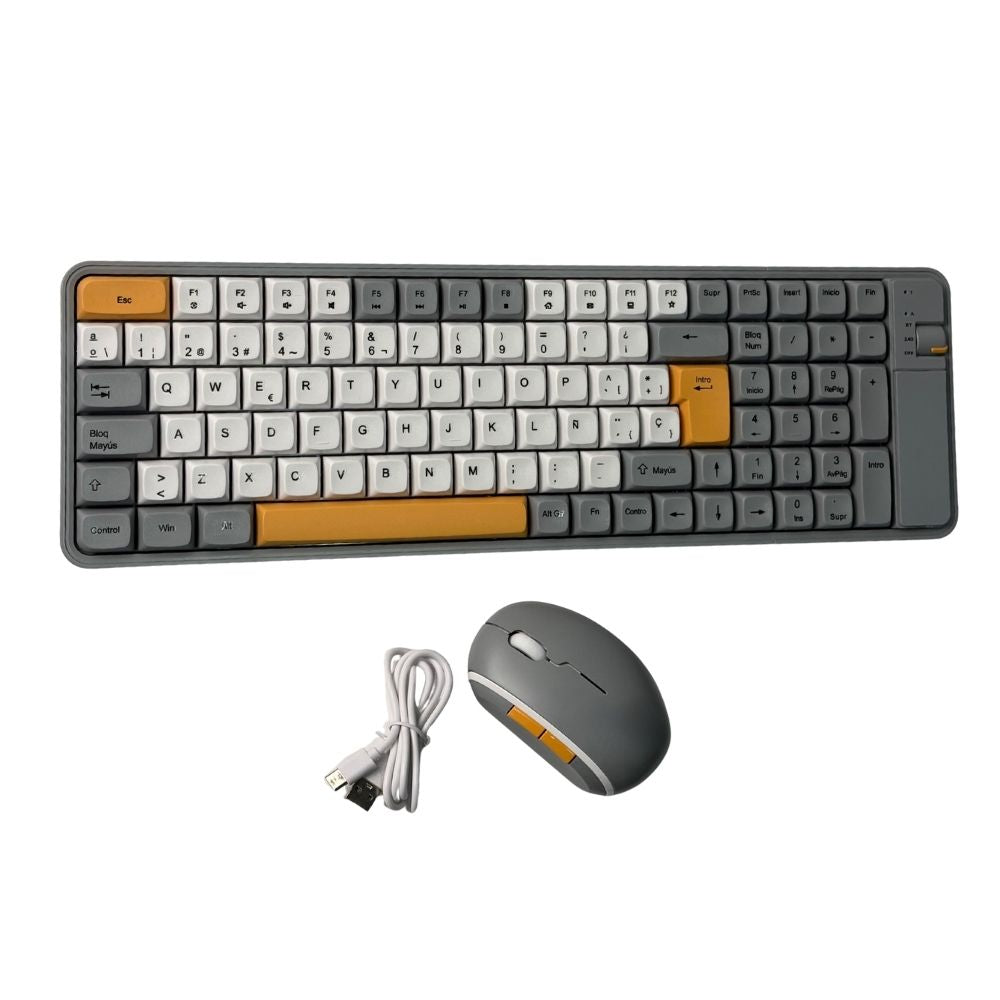 Kit Teclado y Mouse Inalámbrico Numérico Bluetooth USB