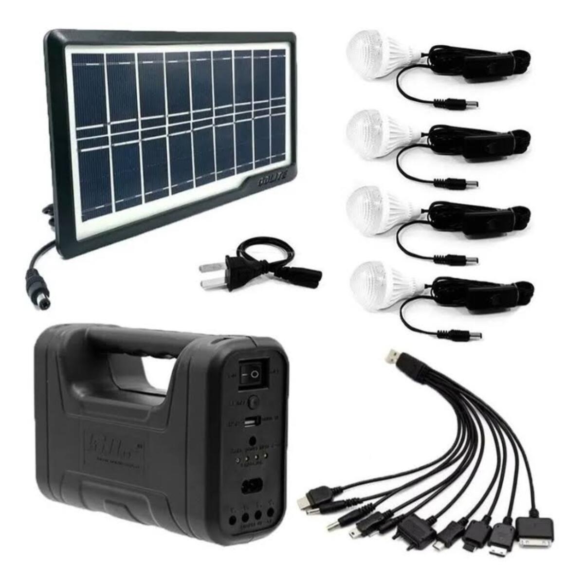 Kit Ampolletas Solar Emergencia Camping 220v Alta Calidad