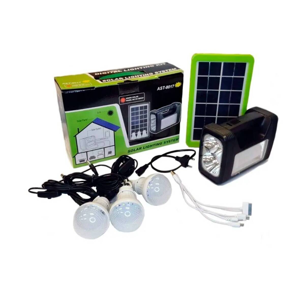 Kit Ampolletas Solar Emergencia Camping 220v Alta Calidad