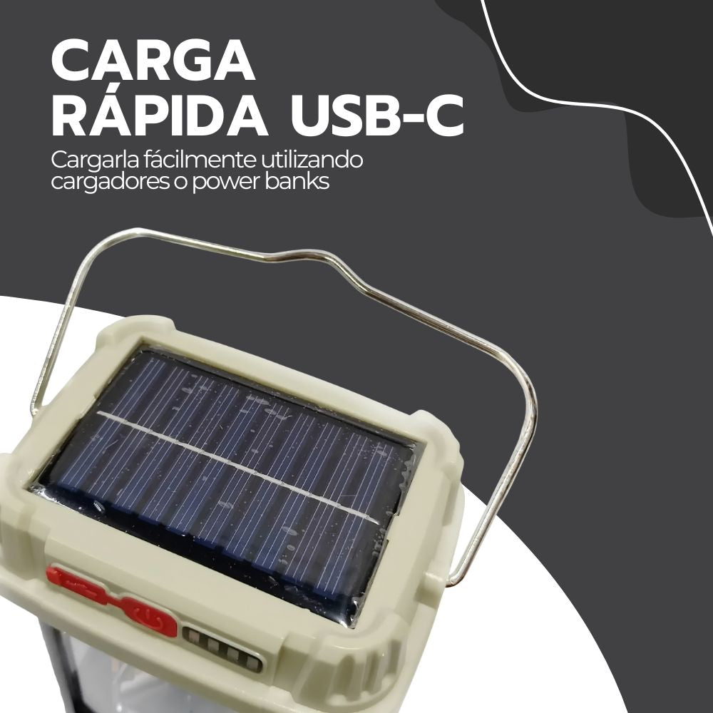 Linterna Farol Recargable De Mano 2en1 Multifuncional 180°