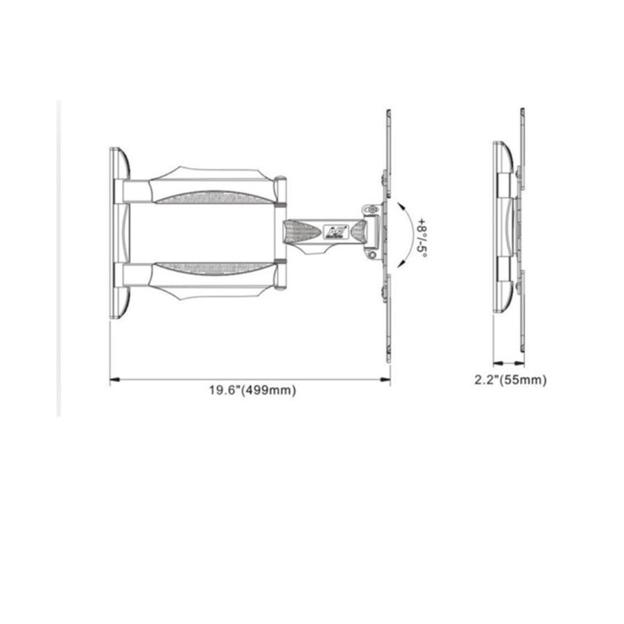 Base Soporte Tv Pared 3 Brazos Ajustable 32 A 55 Pulgadas