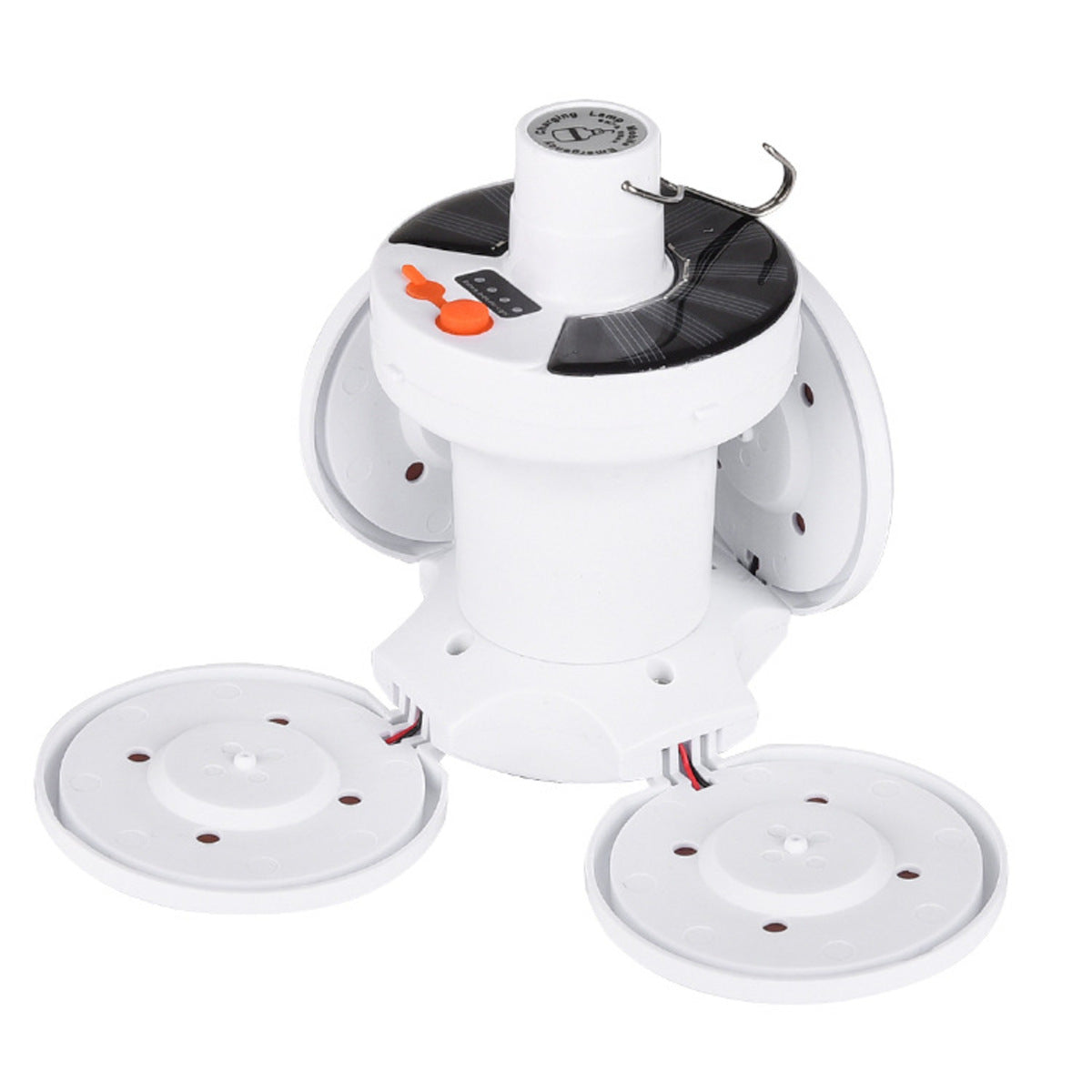 Lampara Solar 50w, 5 Focos, 5 Modos, Carga Solar Y Usb
