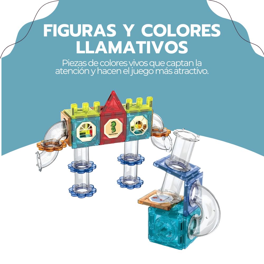 Juego De Bloques Magnéticos Construcción 74 Piezas STEM