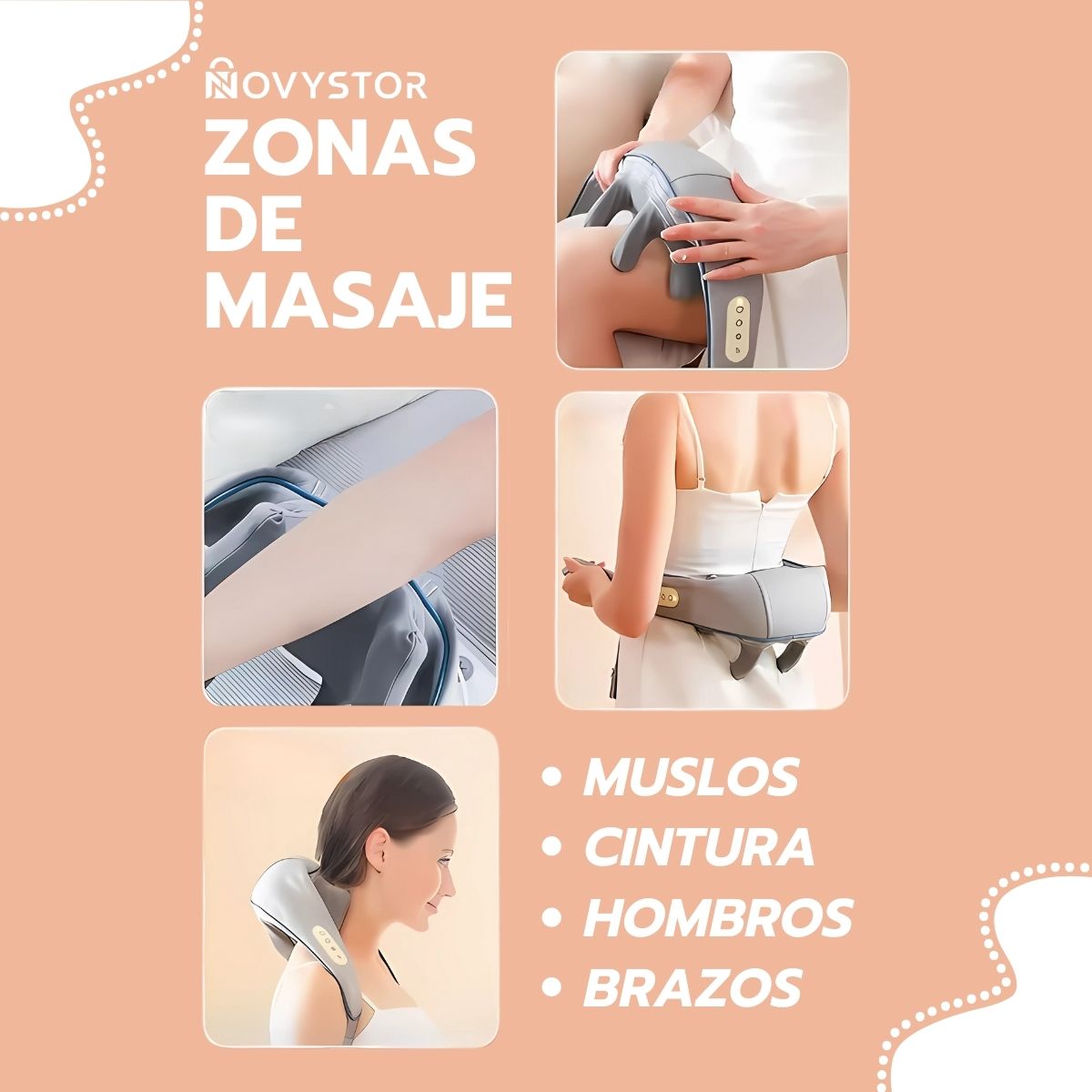 Masajeador Inalámbrico Para Cuello y Cervical con Calor