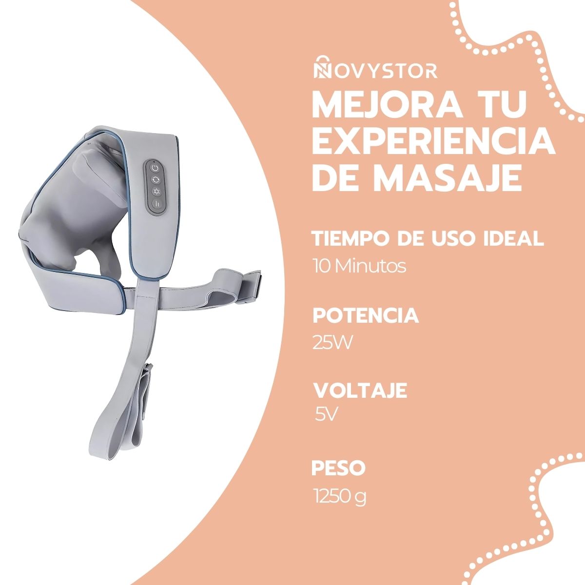 Masajeador Inalámbrico Para Cuello y Cervical con Calor