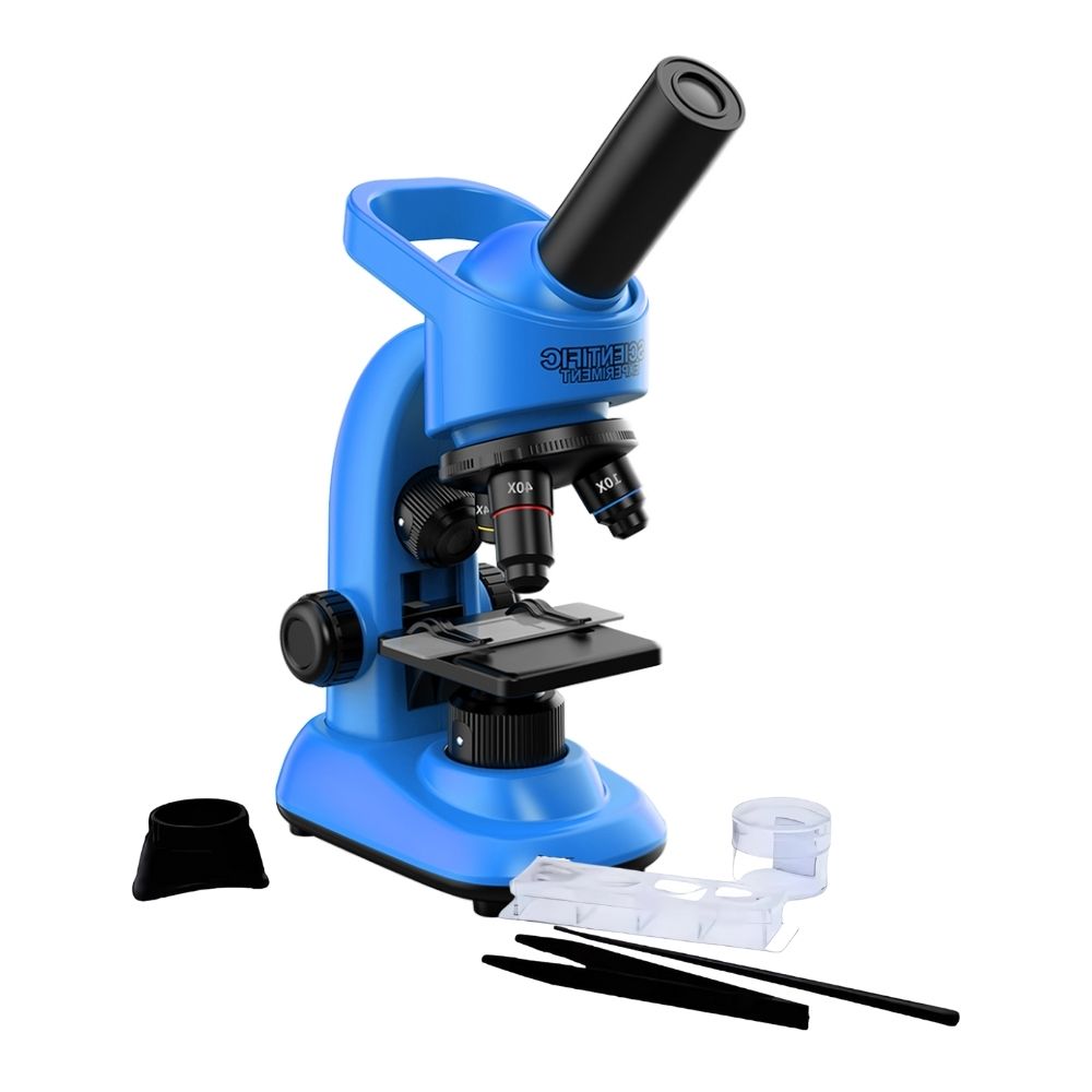 Microscopio Educativo 16000X con Accesorios de Ciencia Azul