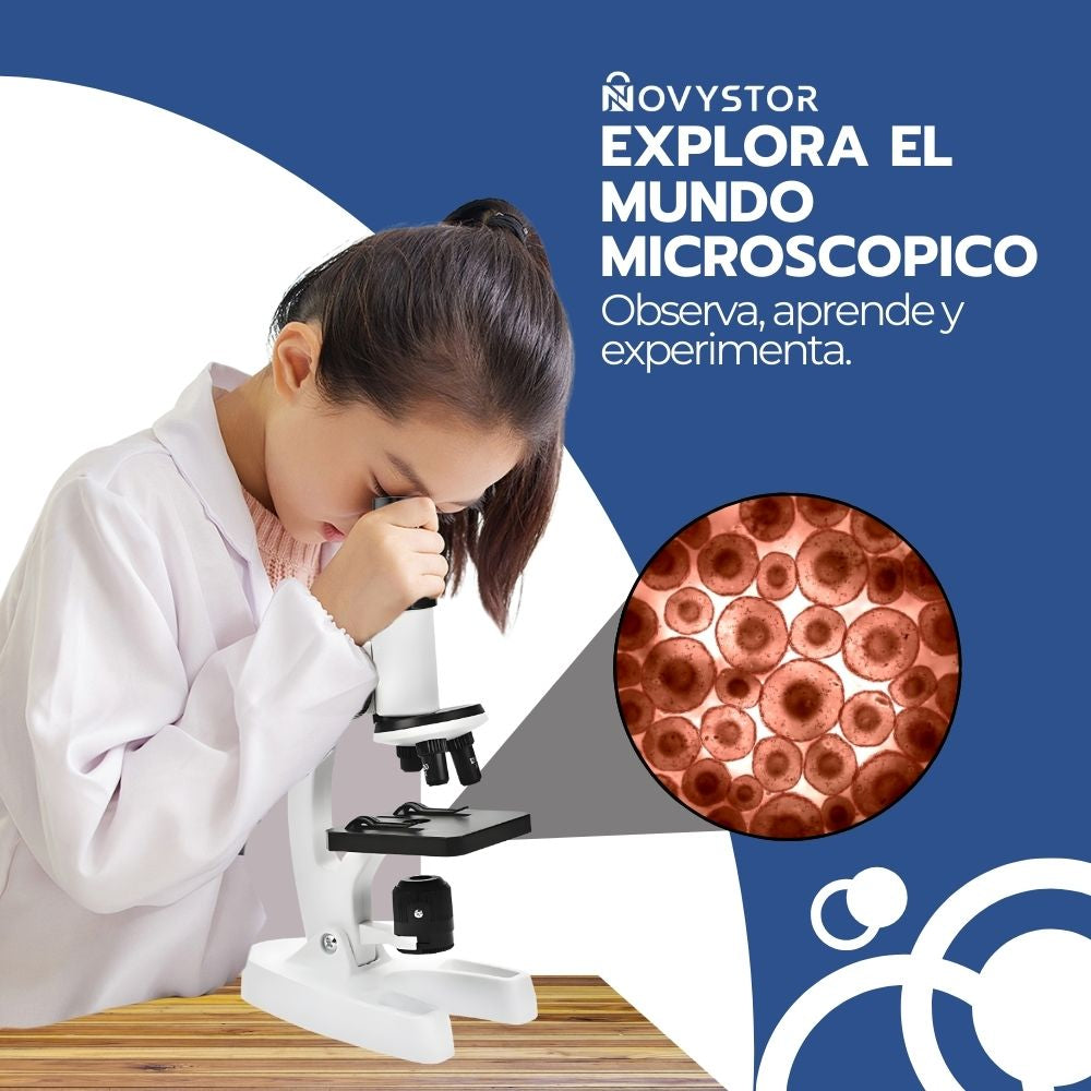 Microscopio Científico Educativo 1200X con Accesorios