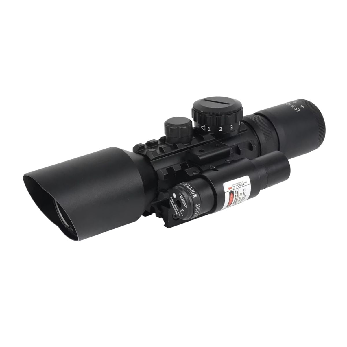 Mira Telescópica Rifles Retroiluminada con Láser M9